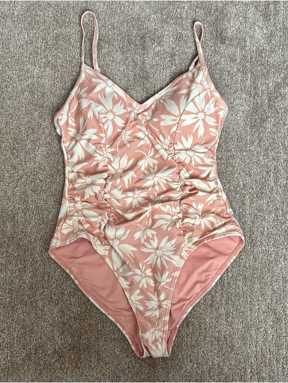 Women’s Pink Floral One-Piece Swimsuit Small Excellent Condition